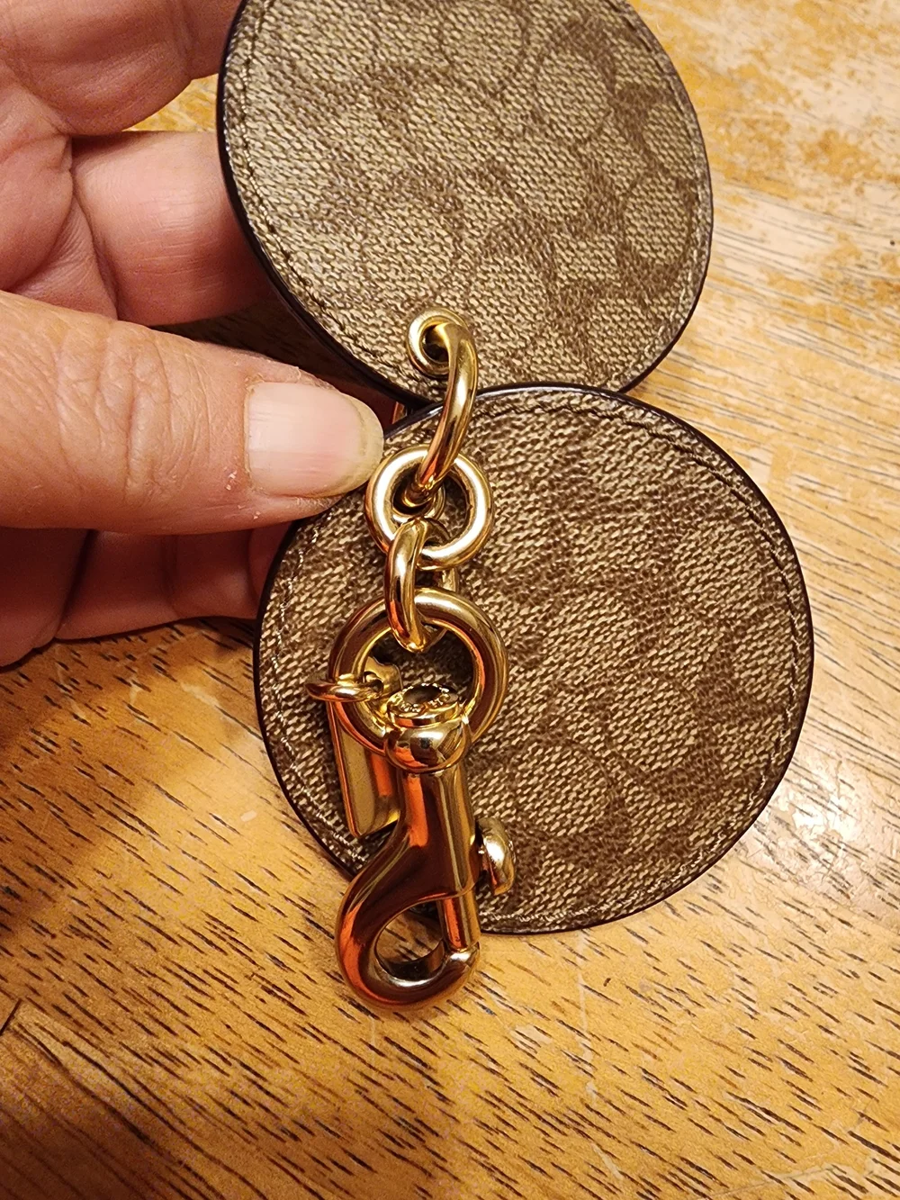Coach Mirror Bag Charm in Signature Canvas the brand's iconic coated canvas